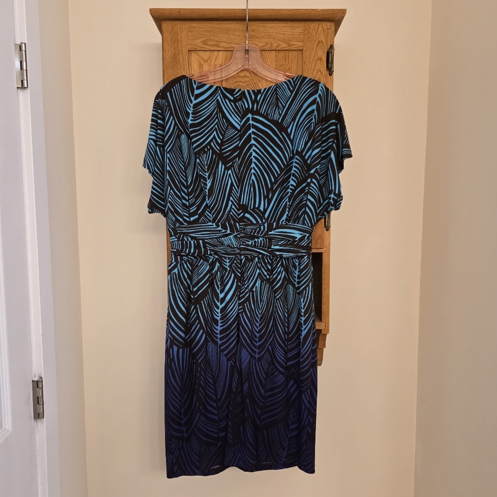 TRINA TURK | Blue Ombre Palm Print Dress – Women’s Size 8 - Picture 4 of 6